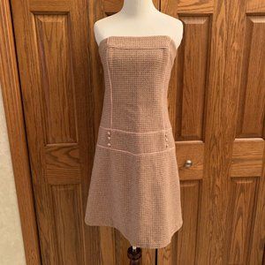 NWOT Anthropologie Vintage Nell Couture Tweed Strapless Dress Size 4 Y2K 90s